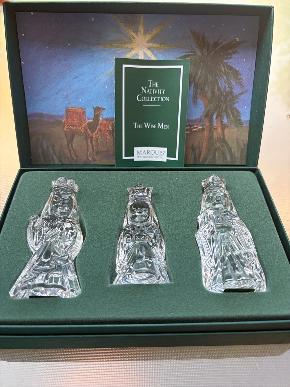 Vtg 1997 Marquis by Waterford Crystal The Nativity Collection - The 3 Wise Men